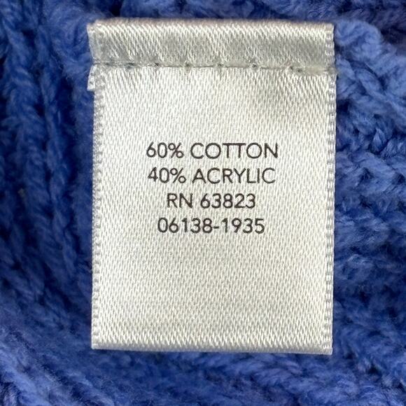 Christopher & Banks Blue Embellished Knit Crewneck Tunic Sweater Size Small - Picture 5 of 12